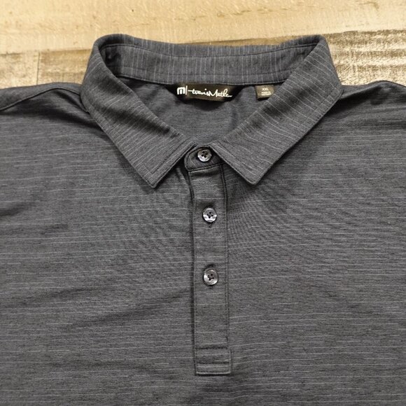 Travis Mathew The Heater Polo men's XXL vintage indigo/black - Picture 3 of 12